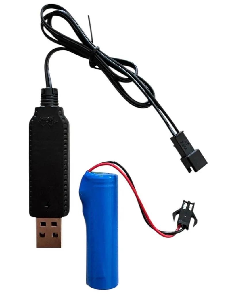 3.7 volt 800 Mah oyuncaklar için uyumlu şarjlı pil ve şarj aleti