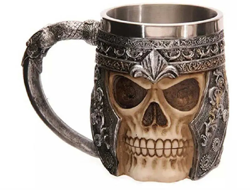 3 Boyutlu Kuru Kafa Tasarımlı Kupa Bardak