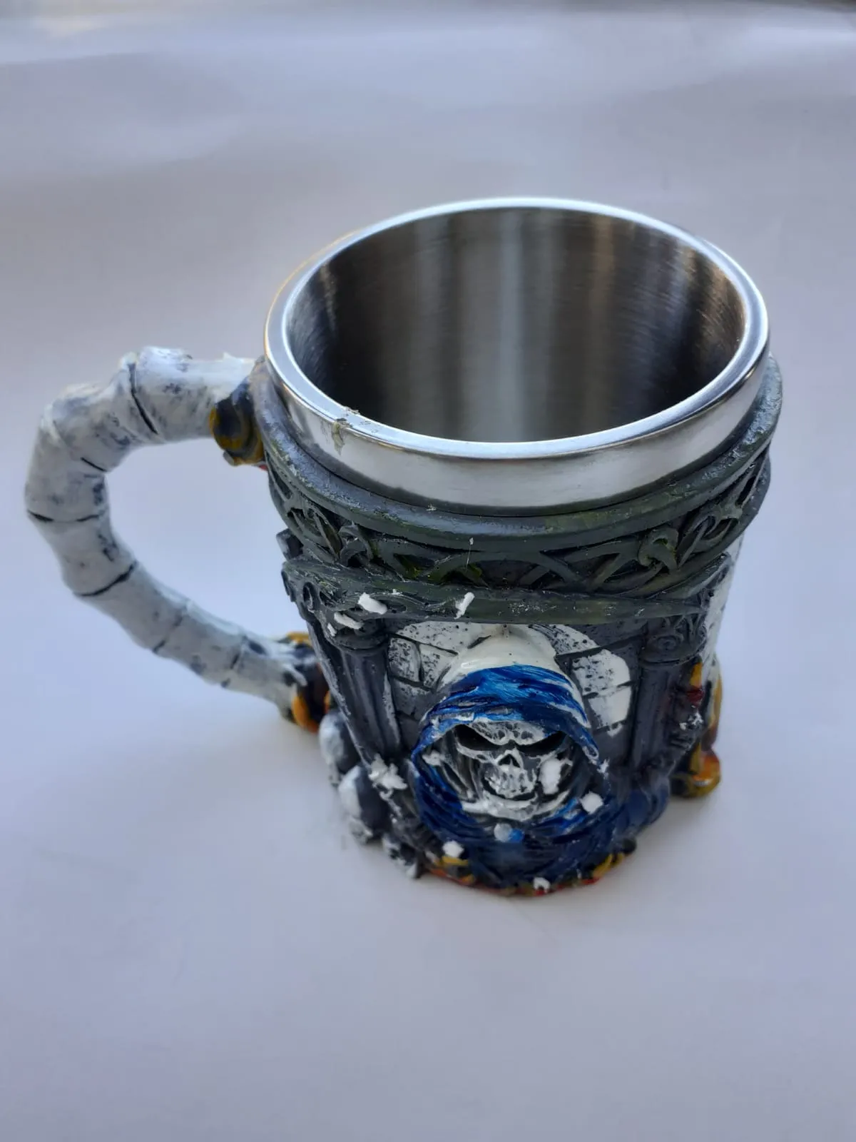 3 Boyutlu Tırpanlı Hayalet Kafa Tasarımlı Kupa Bardak