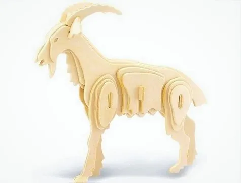 3D Puzzle Ahşap Keçi Maketi