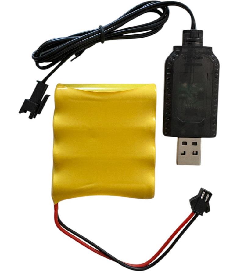 4.8 volt AA 800 mah şarjlı oyuncak bataryası ve şarj aleti-4 Pilli