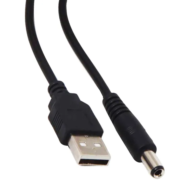 USB ERKEK 5.5*2.1 UÇ ADAPTÖR JACKLI 80 CM KABLO POWERMASTER