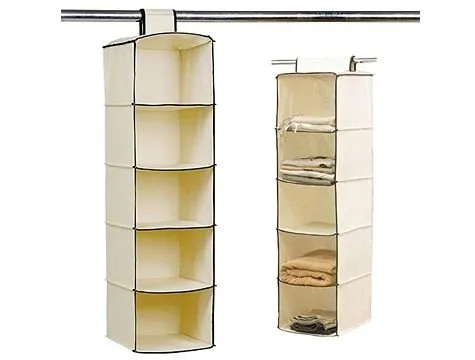 5 Katlı Dolap Organizer Mavi