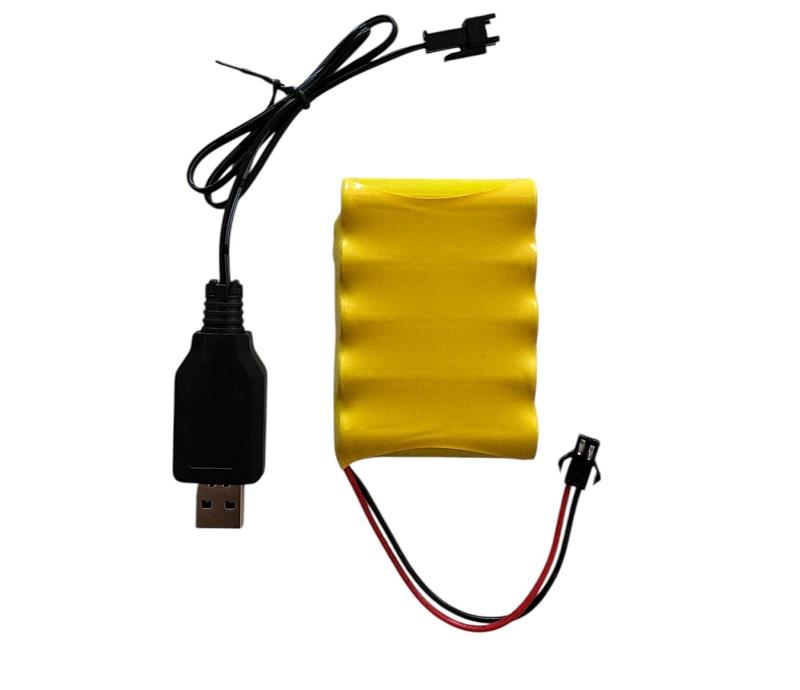 6 volt 800 Mah oyuncaklar için uyumlu şarjlı pil ve şarj aleti-5 Pilli