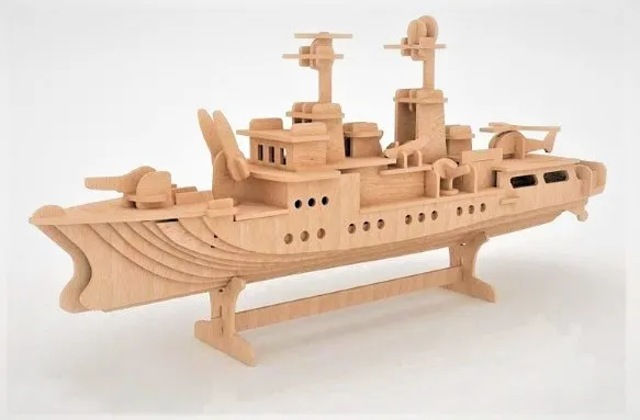 Ahşap 3D Puzzle Destroyer Maketi