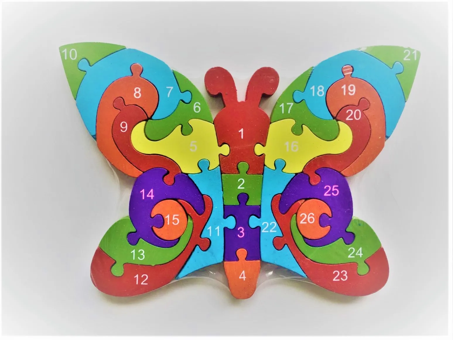 Ahşap Kelebek Figürlü Puzzle Yapboz