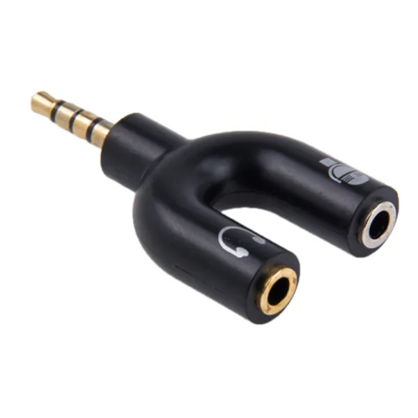 Aux to 2 Aux 3.5mm M/2F Adaptör (Kulaklık/Mikrofon) KULAKLIK VE MİKROFON BİRLEŞTİRİCİ