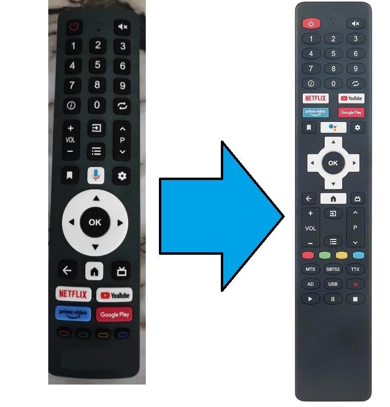 Botech Google Smart Tv Kumanda-Mikrofonlu