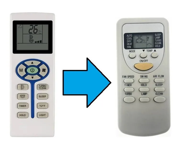 Chigo ZH/TL02 İle Uyumlu Klima Kumandası-Resimde Sağdaki Gönderilir