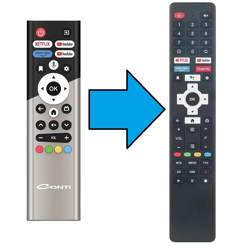 Contı ile uyumlu Google Tv Kumanda-Ses Özellikli