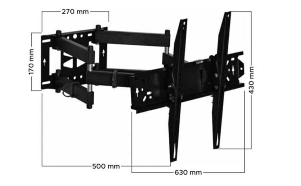 Daewoo 65'' İle Uyumlu Hareketli Katlanabilir Tv Duvar Askı Aparatı- Kaliteli