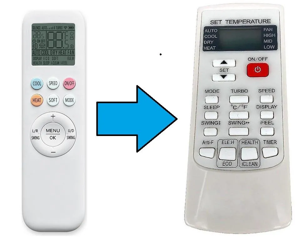 De Dietrich Clim'Up Inovent 12 İle Uyumlu Klima Kumandası