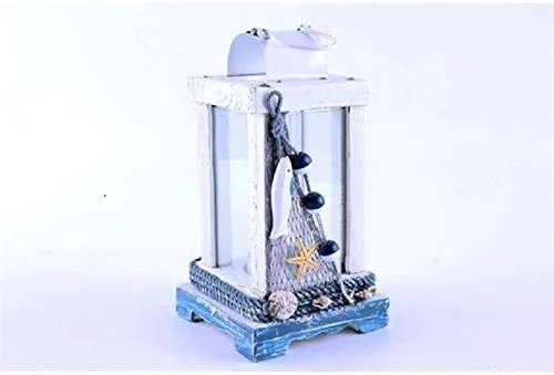 Dekoratif Ahşap Cam Marin Tealight Mumluk