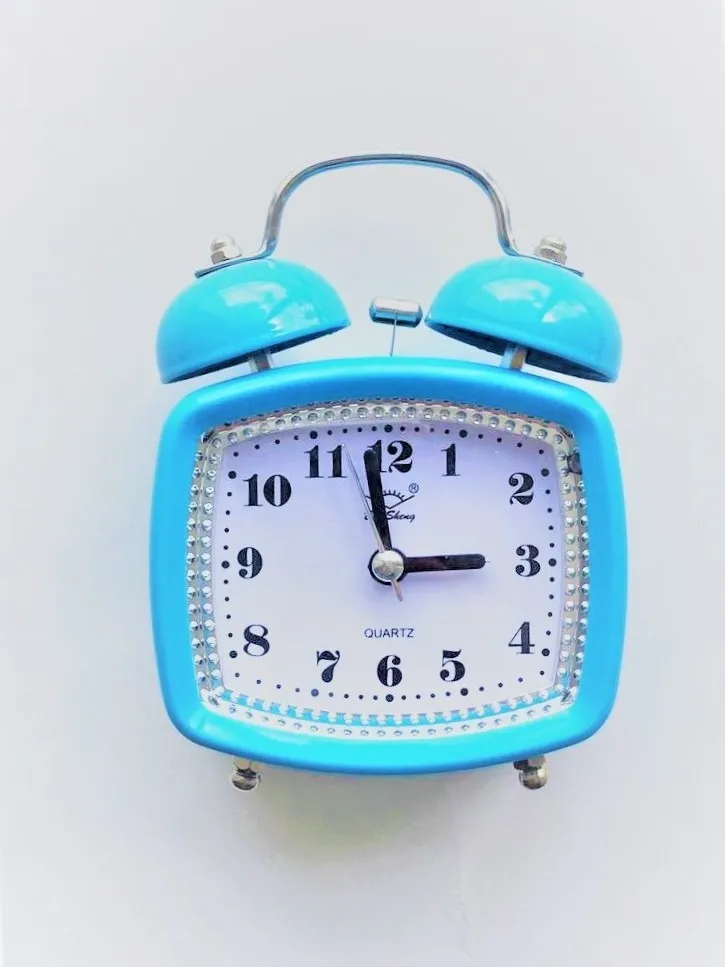 Dekoratif Çalar Masa Saati.Mavi