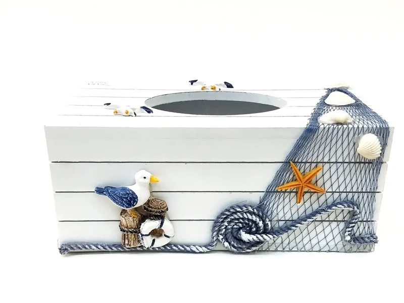 Dekoratif Marin Ahşap Peçetelik