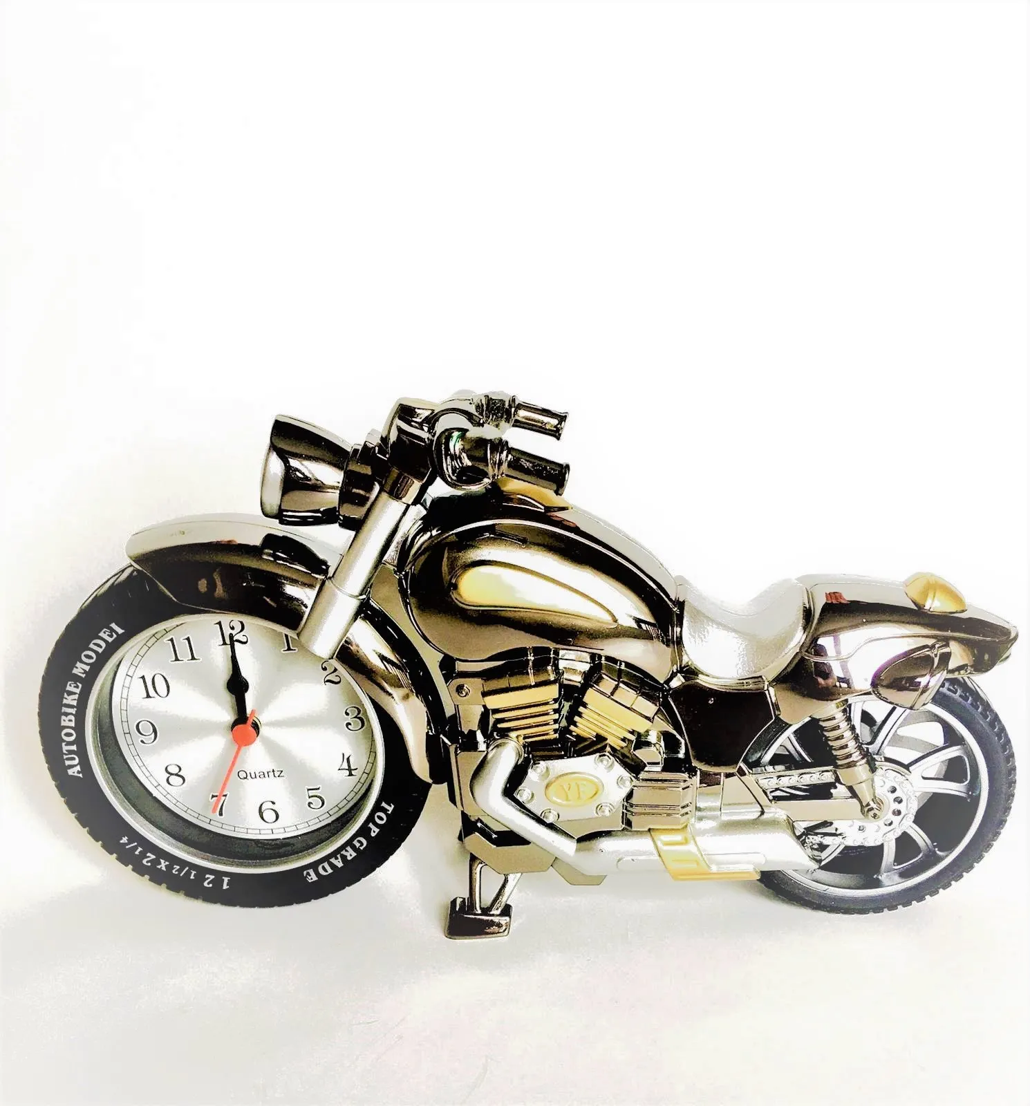 Dekoratif Motosiklet Tasarımlı Alarmlı Masa Saati Orta