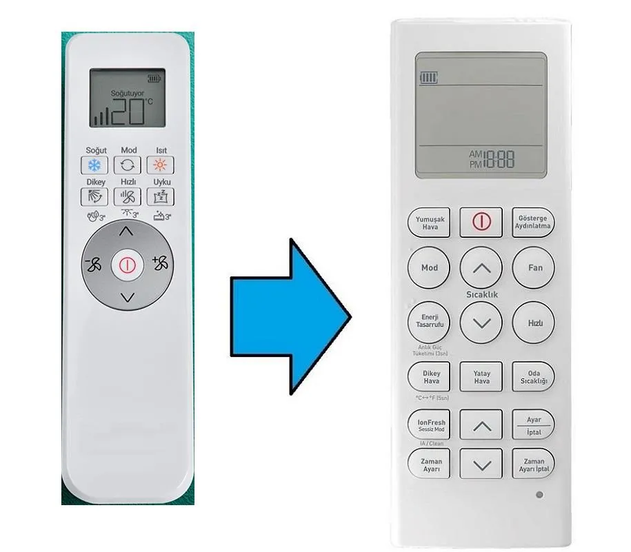 Demirdöküm Kion Klima Kumandası-Resimde Sağdaki Gönderilir