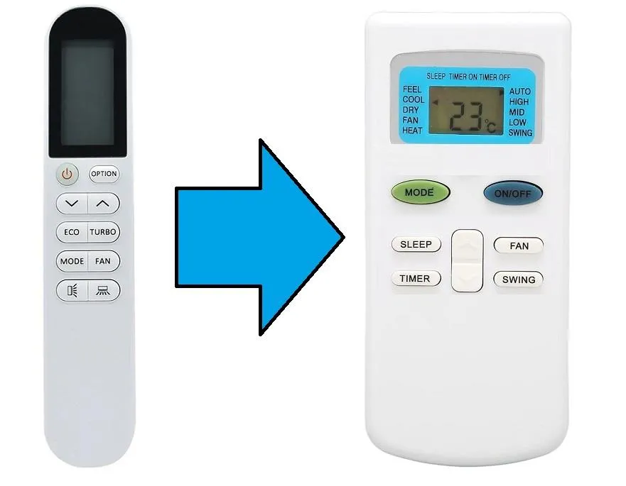 E.C.A Ecotech Klima Kumandası-Resimde Sağdaki Gönderilir