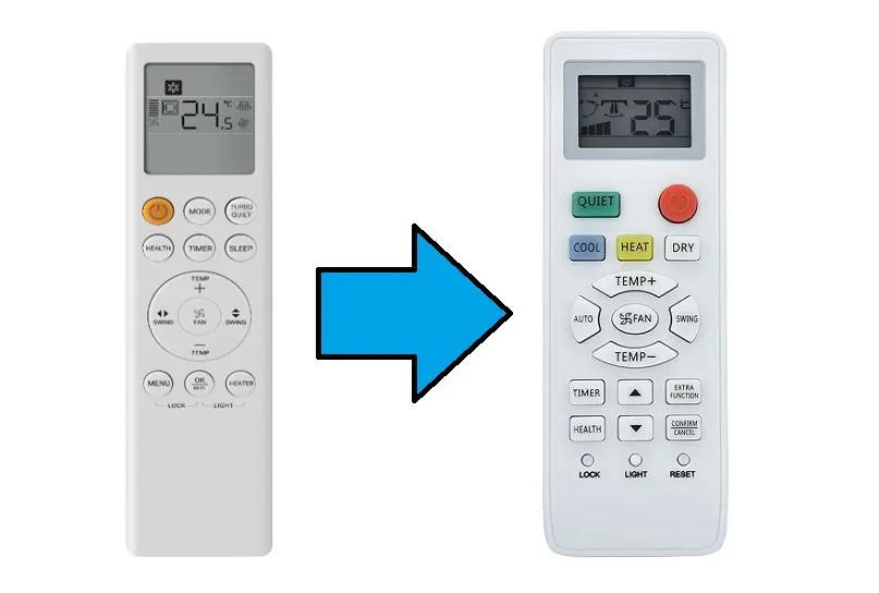 e.c.a ile uyumlu Klima Kumandası-Resimde Sağdaki Gönderilir