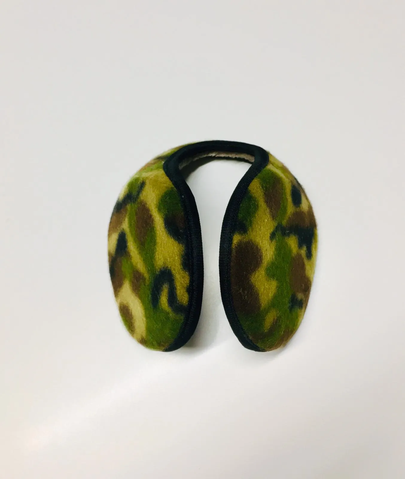 Ense Tipi Kışlık Polar Kulaklık - Kamuflaj Desenli