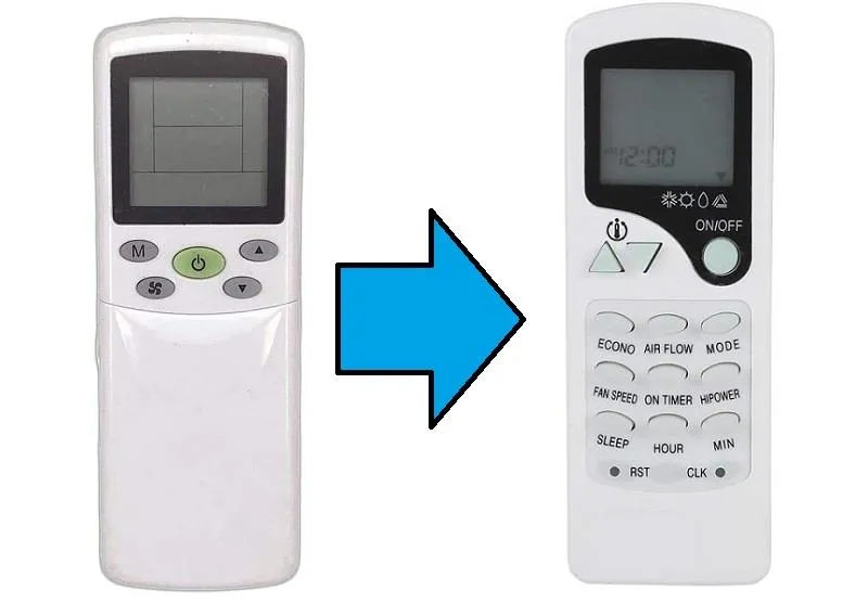 Fujiplus ile uyumlu Model ZH/TY-04 Klima Kumandası-Resimde Sağdaki Gönderilir