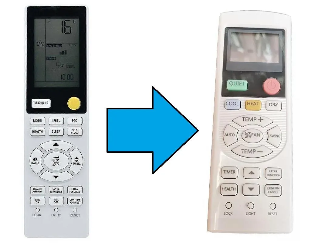 Fujiplus Miyu ile uyumlu İnverter Klima Kumandası-Resimde Sağdaki Gönderilir