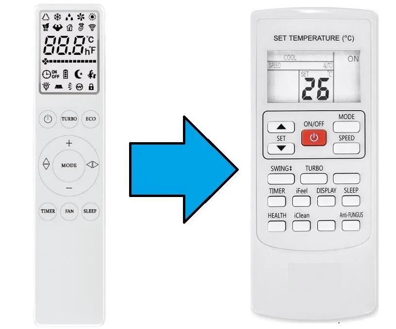 General Gold Klima Kumandası-Resimde Sağdaki Gönderilir