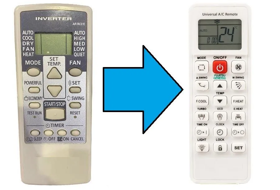 General Klima Kumandası-Resimde Sağdaki Gönderilir