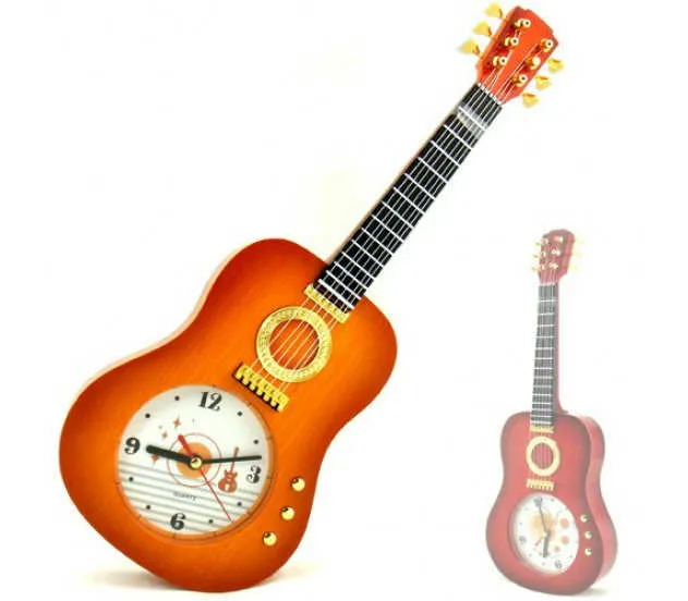 Gitar Tasarımlı Dekoratif Masa Saati