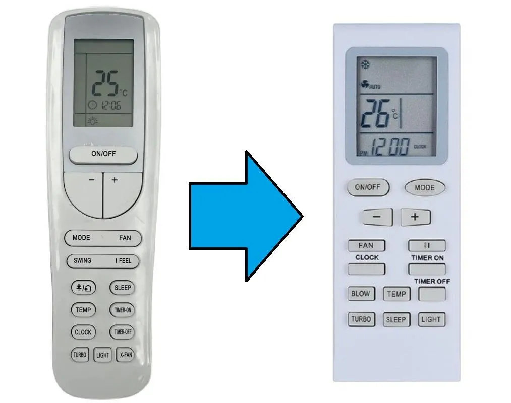 Gree YAA1FB Klima Kumandası-Resimde Sağdaki Gönderilir