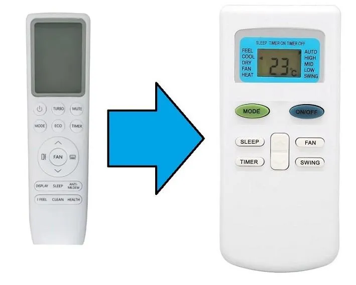 Hantech Klima Kumandası-Resimde Sağdaki Gönderilir