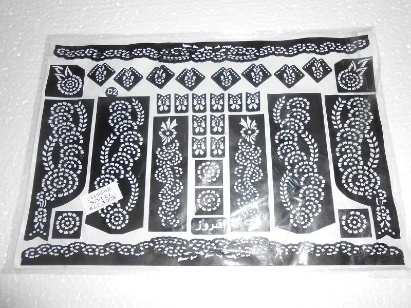 Hint Kınası Dövme Şablonları Modelleri - Bayan