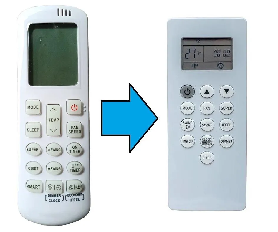 Hısense DG11R2-01 İle Uyumlu Klima Kumandası-Resimde Sağdaki Gönderilir