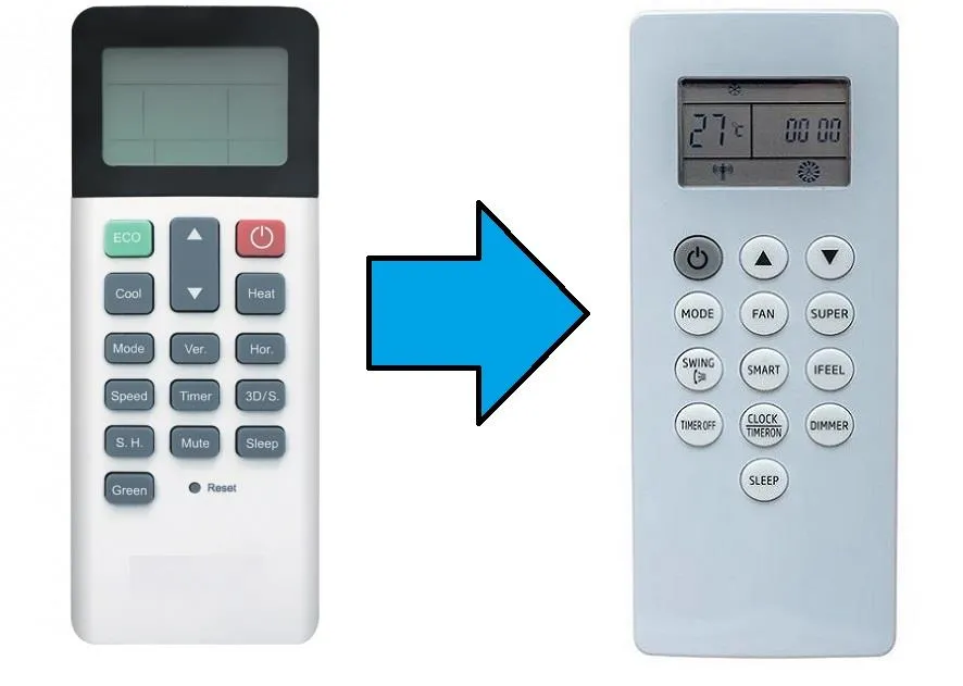 Hisense hye-w01 ile uyumlu Klima Kumandası-Resimde Sağdaki Gönderilir