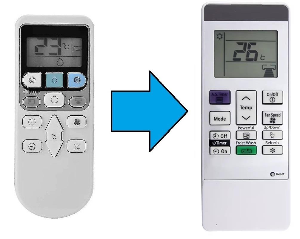 hitaci ile uyumlu Klima Kumandası-Resimde Sağdaki Gönderilir