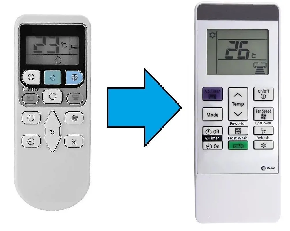 hitaci ile uyumlu Klima Kumandası-Resimde Sağdaki Gönderilir