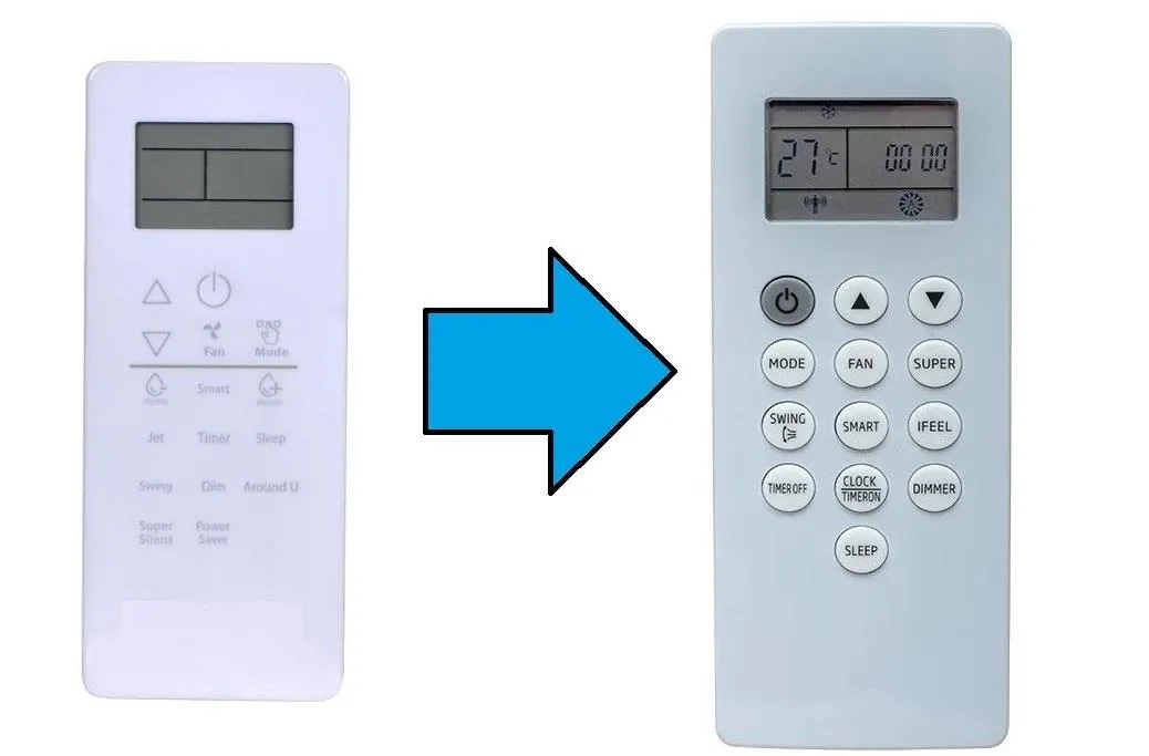 Hotpoint DG11P1-04 İle Uyumlu Klima Kumandası-Resimde Sağdaki Gönderilir