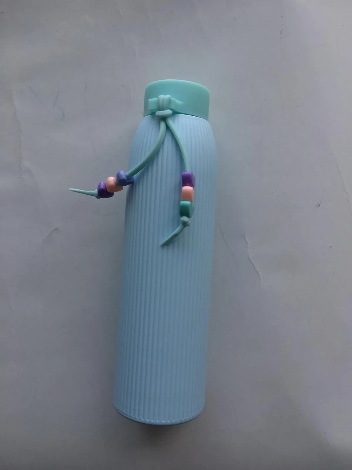 Kılıflı Cam Su Matarası 330 Ml- Renk Mavi