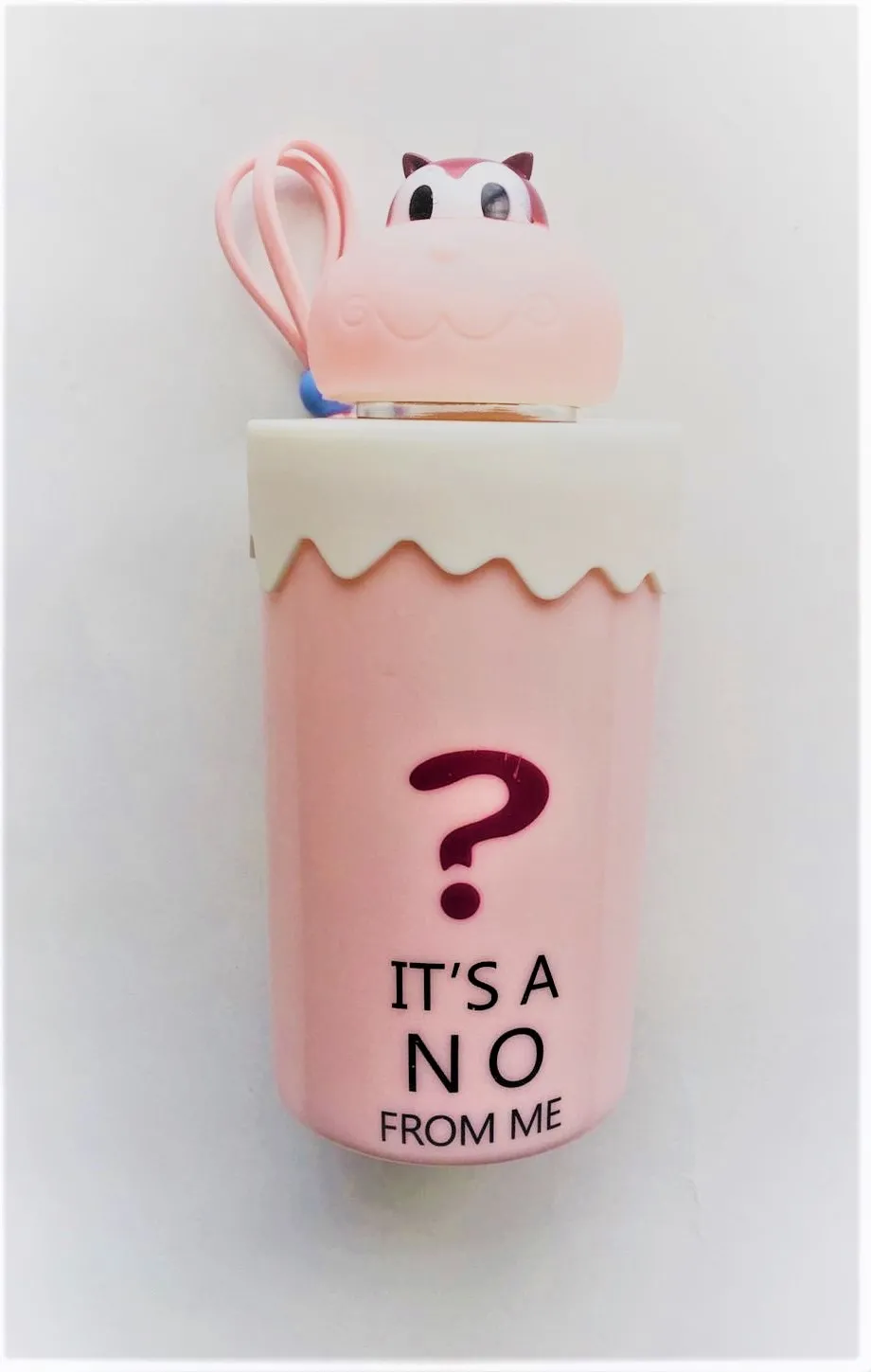 Kılıflı Cam Su Matarası 330 ml - Renk Pembe