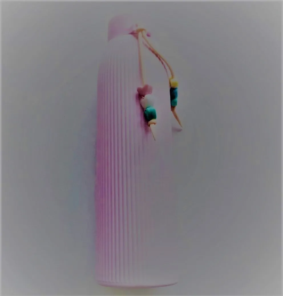 Kılıflı Cam Su Matarası 330 ml - Renk Pembe