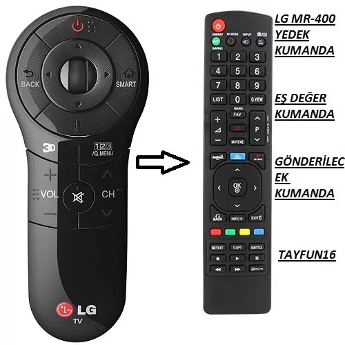 LG SİHİRLİ MAUSE AN-MR 400 YEDEK KUMANDASI