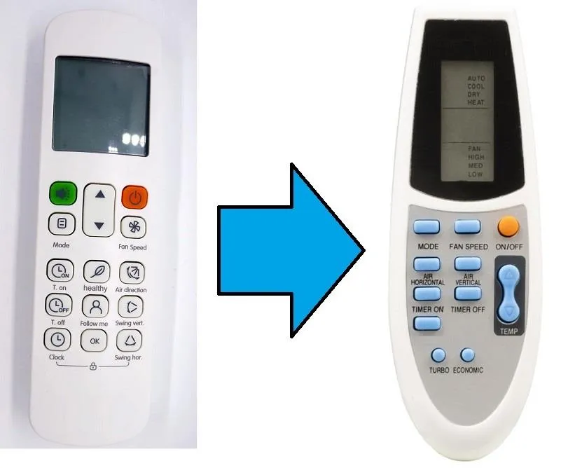 Midea Bosch Klima Kumandası-Resimde Sağdaki Gönderilir