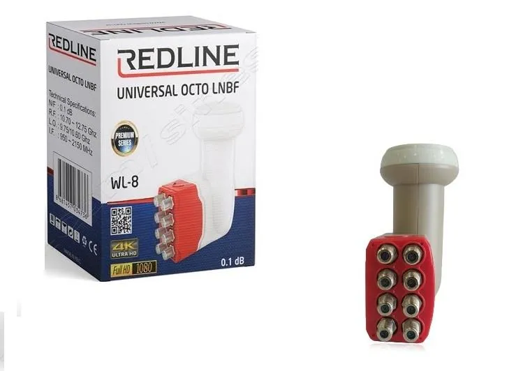 Redline 8 Çıkışlı Sekizli Elembi Lnb Full Hd 4K Uyumlu-0.1db