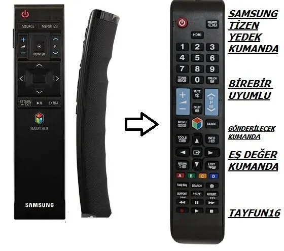SAMSUNG ile uyumlu AKILLI KUMANDA BN59-01220D TİZEN J SERİSİ YEDEK Kumanda
