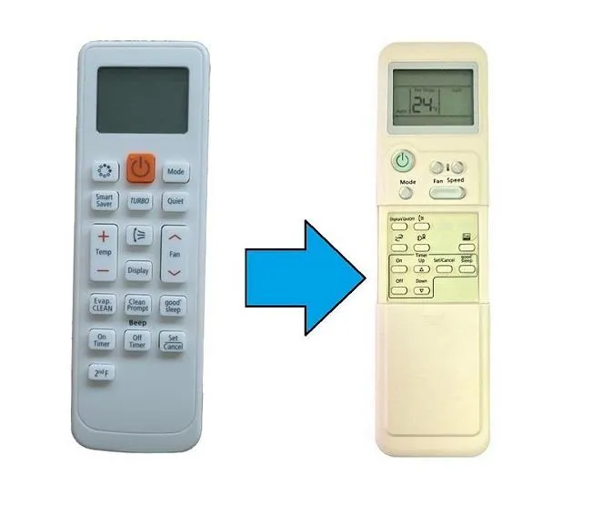 Samsung ile uyumlu Klima Kumandası-Resimde Sağdaki Gönderilir