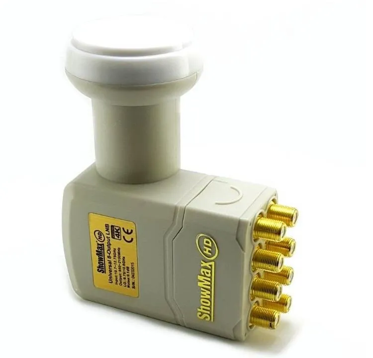 Showmax 8 Çıkışlı Sekizli Ultra HD 4k Uydu Anteni Lnb Elembi-Gold Başlıklı