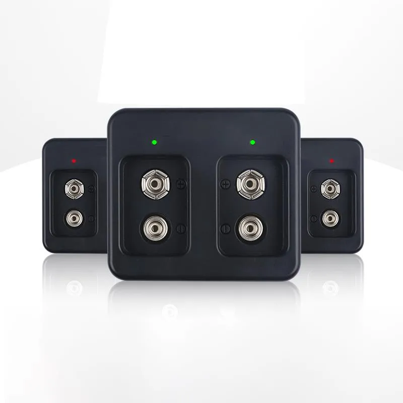 İkili 9 Volt Pil Şarj Cihazı-Şarj Edilebilir Pil Destekli