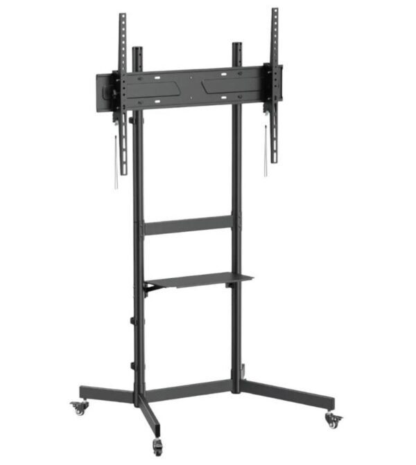 Tayfun 65'' Uyumlu Yürüyen Tekerlekli Ayaklı Led Tv Monitör Standı
