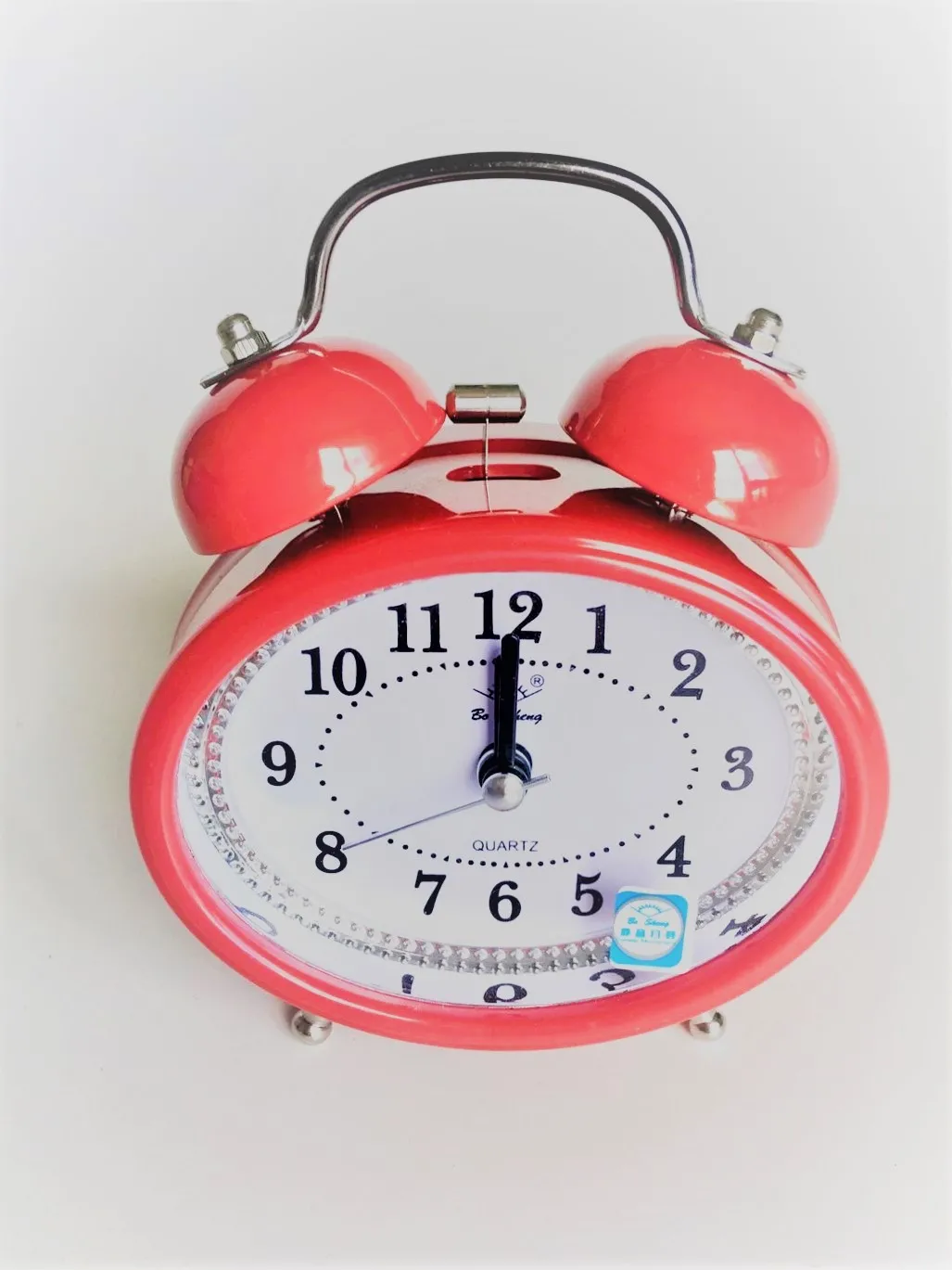 Tayfun Oval Dekoratif Çalar Masa Saati Kırmızı