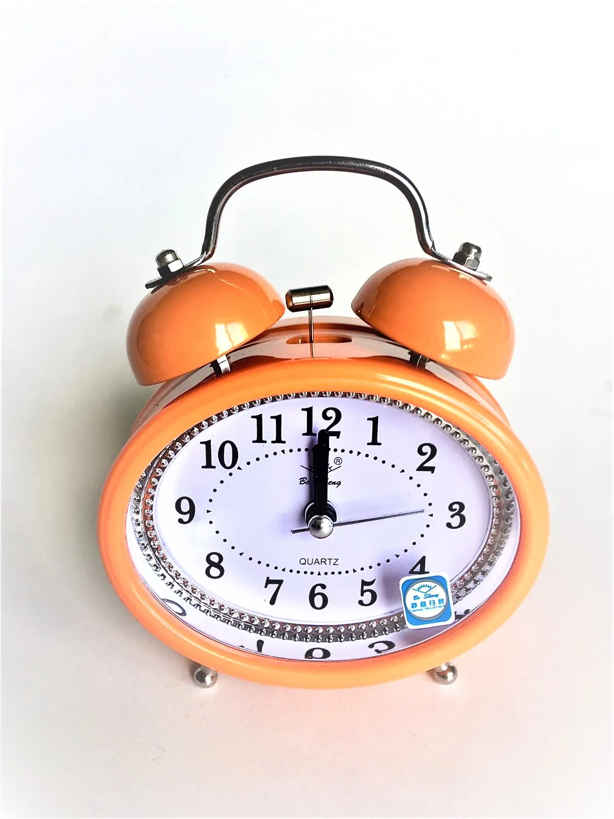 Tayfun Oval Dekoratif Çalar Masa Saati Turuncu